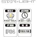 【CAINZ-DASH】星光商事 充電式４００ルーメンヘッドライト SK-HL400ZCH-MS【別送品】