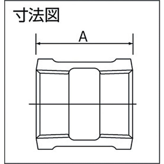 【CAINZ-DASH】リケン ねじ込み管継手　ＺＤ継手　ソケット（バンド付）　シール加工付　呼び径（Ａ）２５ ZD-BS-25A【別送品】