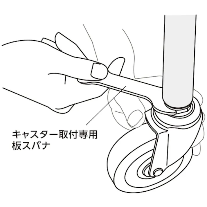 【CAINZ-DASH】ユーエイ キャスター事業部 差し込み式 自在 キャスター ゴム 車輪径100mm Eタイプ ETF型 パイプ径19 ETF-100RH-19【別送品】