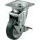 【CAINZ-DASH】ユーエイ キャスター事業部 プレート式 自在 キャスター ウレタン 車輪径100mm ストッパー付き Jタイプ J-S型 取付寸法74×74(67×67) UWJ-100S【別送品】