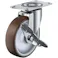 【CAINZ-DASH】ユーエイ キャスター事業部 プレート式 自在 キャスター ウレタン 車輪径100mm ストッパー付き Sタイプ SG-S型 取付寸法82×40 SG-100URS【別送品】