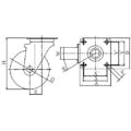 【CAINZ-DASH】ユーエイ　キャスター事業部 プレート式　自在　ステンレスキャスター　ウレタン　車輪径１３０ｍｍ　　Ｊタイプ　ＳＵＳ－Ｊ２型　取付寸法８０×８０（７５×７５） SUS-GUJ2-130【別送品】