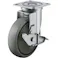 【CAINZ-DASH】ユーエイ キャスター事業部 プレート式 自在 ステンレスキャスター ウレタン 車輪径150mm ストッパー付き Jタイプ SUS-J2-S型 取付寸法80×80(75×75) SUS-GUJ2-150S【別送品】