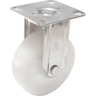 【CAINZ-DASH】ユーエイ キャスター事業部 プレート式 固定 ステンレスキャスター ナイロン 車輪径130mm Jタイプ SUS-K2型 取付寸法80×80(75×75) SUS-NK2-130【別送品】