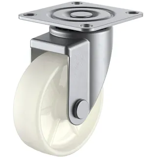 【CAINZ-DASH】ユーエイ キャスター事業部 プレート式 自在 ステンレスキャスター ナイロン 車輪径100mm Jタイプ SUS-SJ型 取付寸法71×71(68×68) SUS-SJ-100N【別送品】