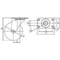 【CAINZ-DASH】ユーエイ　キャスター事業部 プレート式　自在　ステンレスキャスター　ウレタン　車輪径５０ｍｍ　　Ｅタイプ　ＳＵＳ－Ｅ型　取付寸法５６×２８ SUS-E-50UR【別送品】
