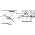 【CAINZ-DASH】ユーエイ　キャスター事業部 プレート式　自在　ステンレスキャスター　ウレタン　車輪径５０ｍｍ　ストッパー付き　Ｅタイプ　ＳＵＳ－Ｅ－Ｓ型　取付寸法５６×２８ SUS-E-50URS【別送品】