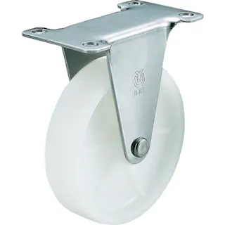 【CAINZ-DASH】ユーエイ キャスター事業部 プレート式 固定 ステンレスキャスター ナイロン 車輪径50mm Eタイプ SUS-ER型 取付寸法56×28 SUS-ER-50N【別送品】