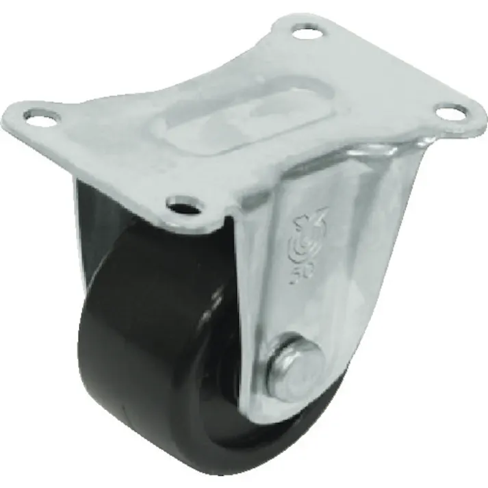 【CAINZ-DASH】ユーエイ キャスター事業部 プレート式 固定 ステンレス低床キャスター 強化ナイロン 車輪径50mm Hタイプ SUS-HR型 取付寸法66×36 SUS-HR-50GNB【別送品】