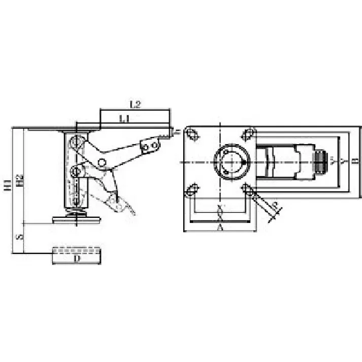 【CAINZ-DASH】ユーエイ キャスター事業部 ユーエイロック ELOCK型 取付寸法100×100(85×85) ELOCK-100【別送品】