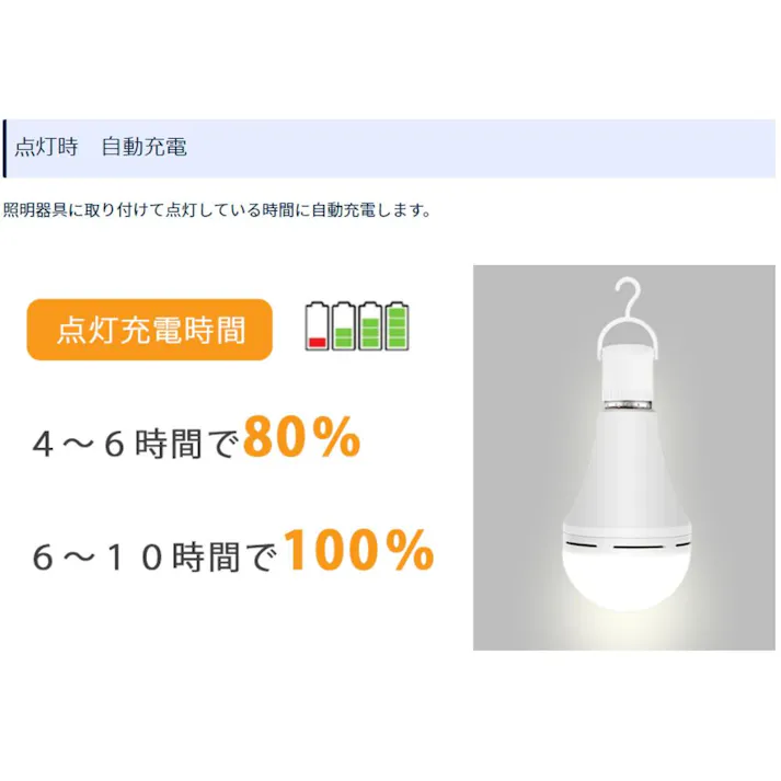 防災電球 蓄電型LED電球 KS-01