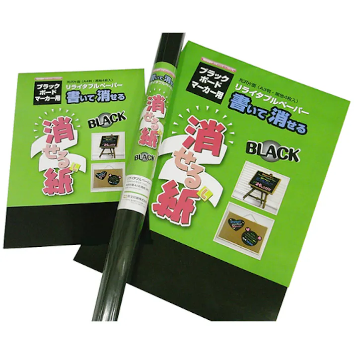 【CAINZ-DASH】欧文印刷 消せる紙ブラック A3 PNCGSA3B04【別送品】