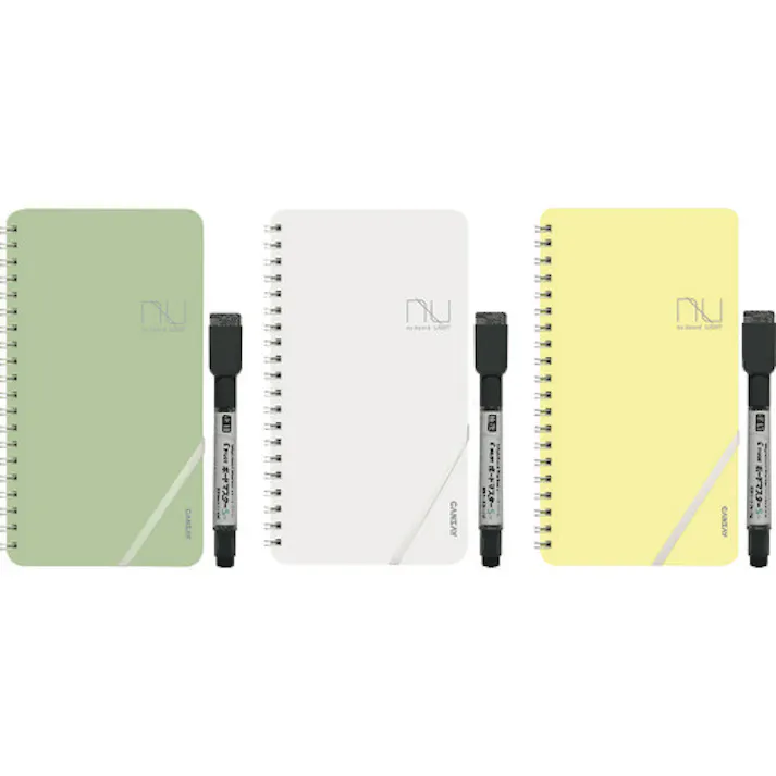 【CAINZ-DASH】欧文印刷 ノート型ホワイトボード nu board LIGHT グリーン 113×204mm NULT01GR04【別送品】