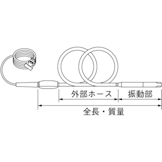 【CAINZ-DASH】エクセン インナーバイブレータ　フィンヘッド　３０φ　４ｍ HBM30ZX-4M【別送品】