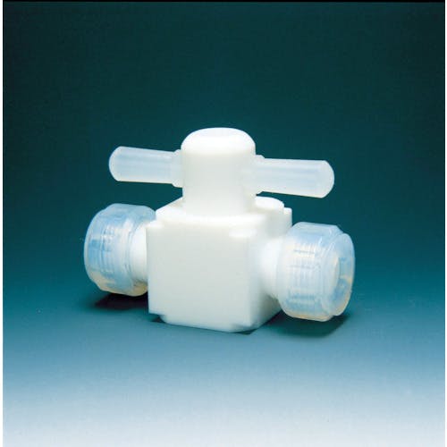 フロンケミカル フッ素樹脂(PTFE)二方バルブ圧入型 φ12 NR0003-004 チューブ継手(フッ素樹脂) フロンケミカル フッ素樹脂(PTFE)二方バルブ圧入型 φ12 NR0003-004 チューブ継手(フッ素樹脂)