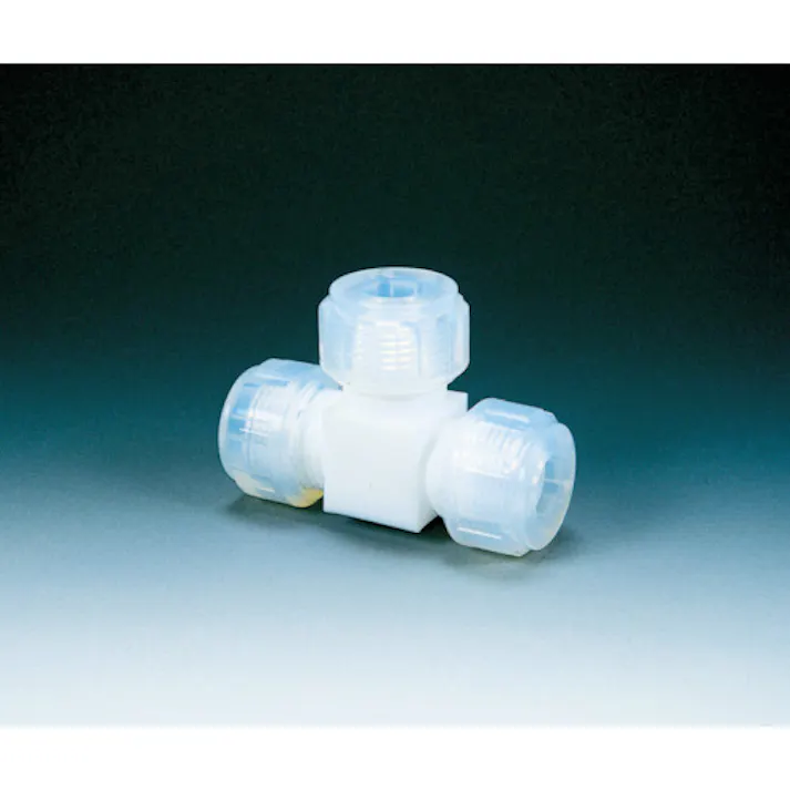 【CAINZ-DASH】フロンケミカル フッ素樹脂 接続ジョイントT型 10mm NR0050-003【別送品】