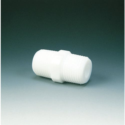 フロンケミカル フッ素樹脂(PTFE) ニップル R1/8XR1/8 NR0089-001 チューブ継手(フッ素樹脂) フロンケミカル フッ素樹脂(PTFE) ニップル R1/8XR1/8 NR0089-001 チューブ継手(フッ素樹脂)
