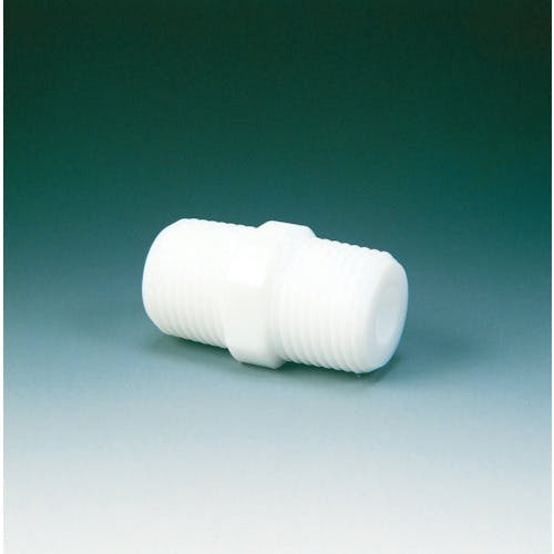 フロンケミカル フッ素樹脂(PTFE) ニップル R1/2XR1/2 NR0089-008 チューブ継手(フッ素樹脂) フロンケミカル フッ素樹脂(PTFE) ニップル R1/2XR1/2 NR0089-008 チューブ継手(フッ素樹脂)
