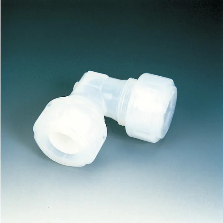 【CAINZ-DASH】フロンケミカル PFAユニオン・エルボー(Fロックシール)LFU-6適用外径6φ NR1046-001【別送品】