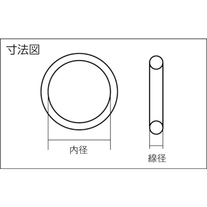 【CAINZ-DASH】フロンケミカル フッ素樹脂（ＰＴＦＥ）Ｏリング　Ｐ－８　（１０個入） NR0314-003【別送品】