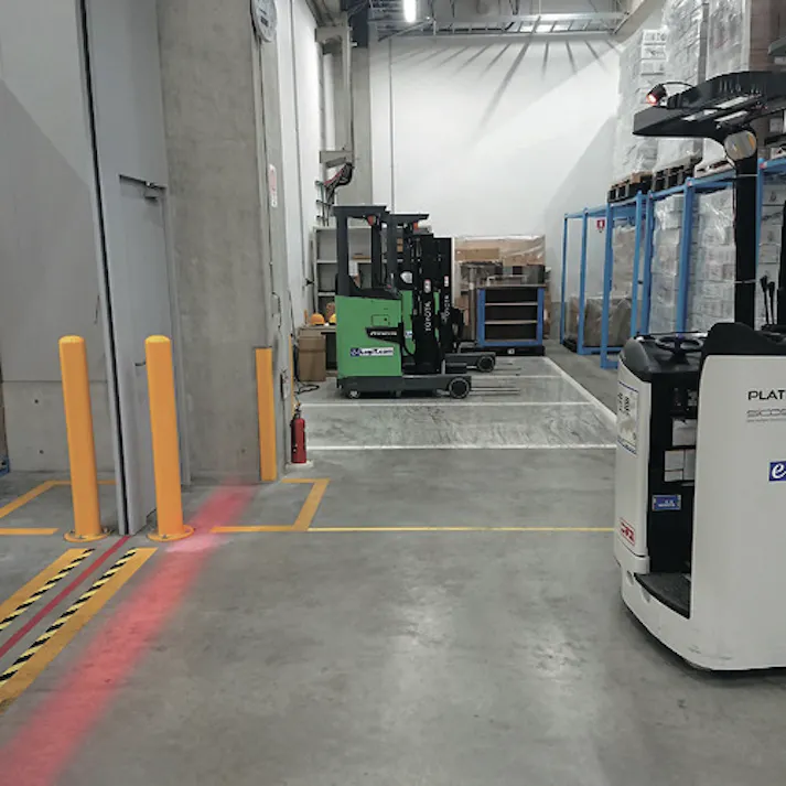 【CAINZ-DASH】サンコー フォークリフトセーフティLEDレーザー SFLSLEDL【別送品】