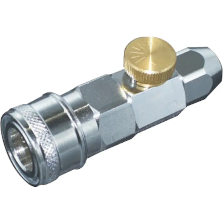 【CAINZ-DASH】ヤマトエンジニアリング 金属カップリング 流量調整付カップリングソケット(ホース取付用) BLY22-SNT 相手側ホールサイズ内径6.5×外径10mm BLY22-SNT【別送品】