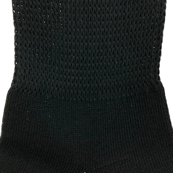 締め付けない あったかソックス クルー丈 ブラック 22.0cm-24.0cm