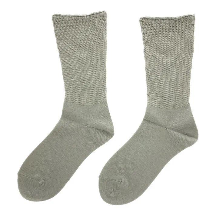 締め付けない あったかソックス クルー丈 グレー 22.0cm-24.0cm