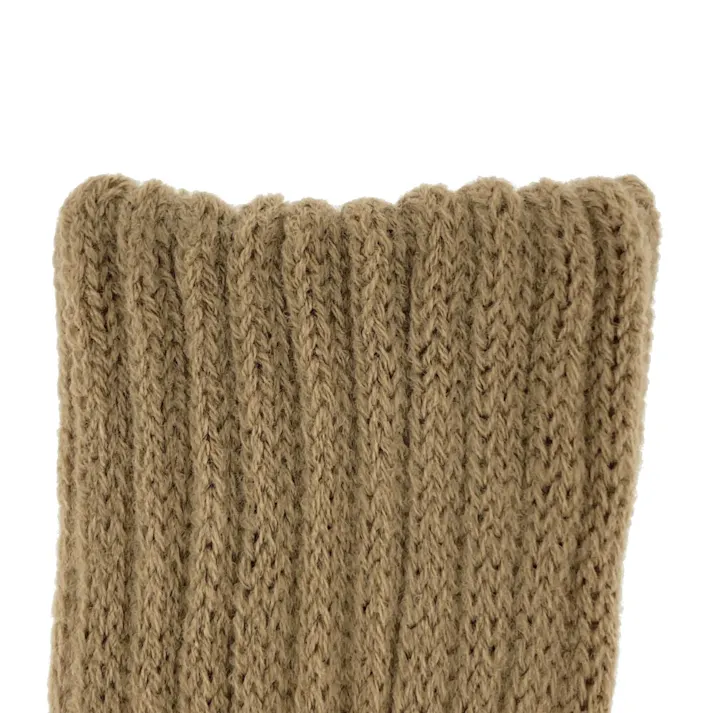 起毛であったか ルームソックス ミドル丈 ベージュ 22.0cm-25.0cm