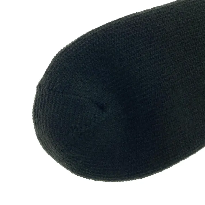 起毛であったか ルームソックス ミドル丈 ブラック 大 25.0cm-27.0cm