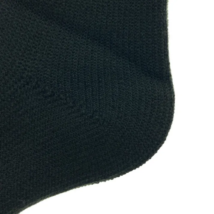 起毛であったか ルームソックス ミドル丈 ブラック 大 25.0cm-27.0cm