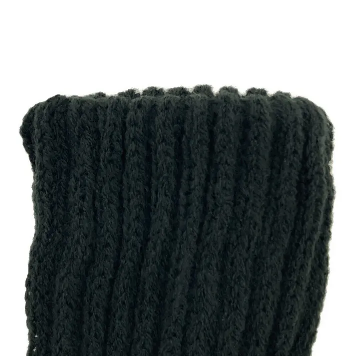 起毛であったか ルームソックス ロング丈 ブラック 22.0cm-25.0cm