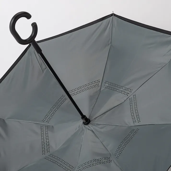 両手が使える逆さ傘 60cm グレー(販売終了)