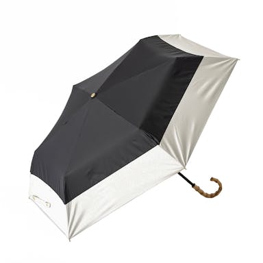 晴雨兼用折り傘 50cm バイカラーブラック(販売終了)