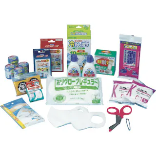 【CAINZ-DASH】三和製作所 防災用救急箱セット 10人用 400-524【別送品】