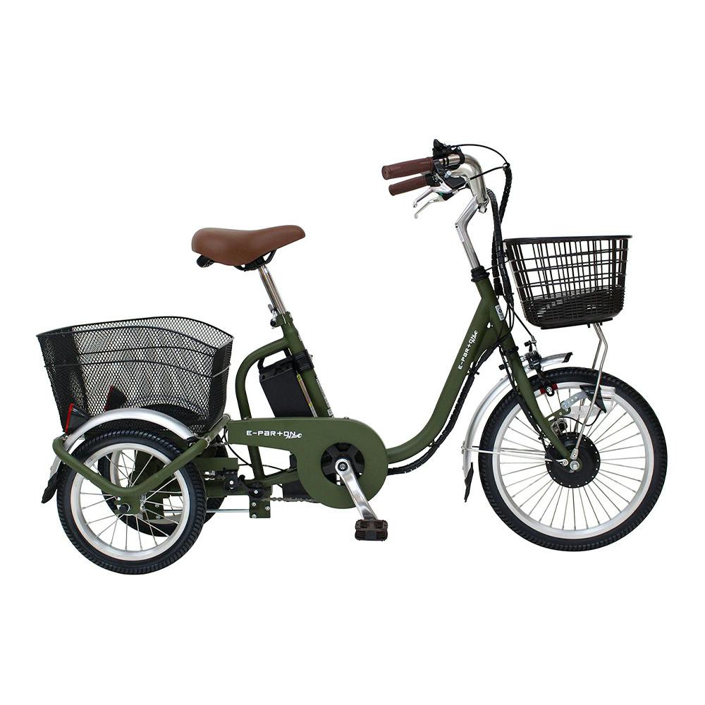【自転車】電動アシスト三輪自転車 MIMUGO ミムゴ BEPN18PN マットカーキ