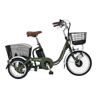【自転車】電動アシスト三輪自転車 MIMUGO ミムゴ BEPN18PN マットカーキ