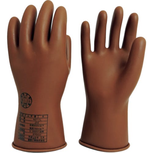 CAINZ-DASH】渡部工業 低圧ゴム手袋７５０Ｖ以下用 大 507-L【別送品