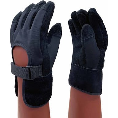 【CAINZ-DASH】渡部工業 絶縁手袋　高圧ゴム手袋用革カバー　フリーサイズ　全長２６．０ＣＭ 730【別送品】