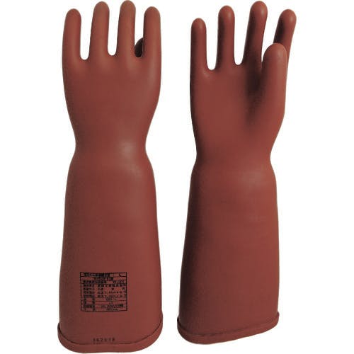 【CAINZ-DASH】渡部工業 高圧ゴム手袋　胴太型　ロングタイプ　７ｋＶ以下用　Ｓ 555-S【別送品】