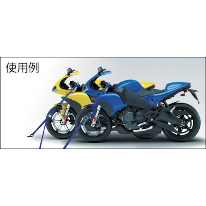 【CAINZ-DASH】オールセーフ ベルト荷締機大型バイク用 タイダウン ラチェット式ソフトフック付 BK-R-SF【別送品】