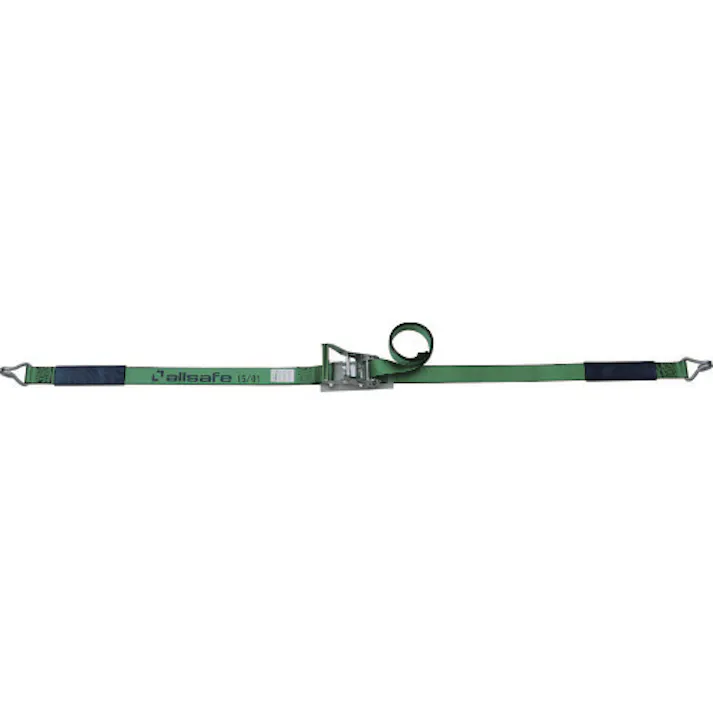 【CAINZ-DASH】オールセーフ ベルト荷締機 ラチェット式ナローフック仕様(重荷重) R5N15【別送品】