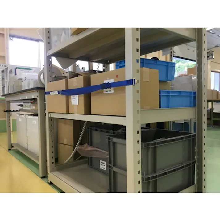 【CAINZ-DASH】オールセーフ 書棚用落下防止ベルトフラットフック仕様(先細)W900用 CL2X0.35X0.7XFH PA-1268-10【別送品】