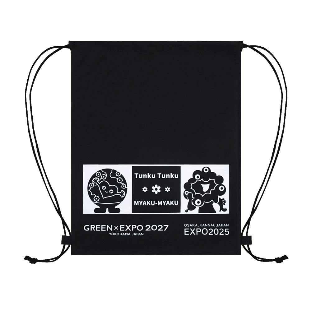 EXPO2027 トゥンクトゥンク ミャクミャク ナップザック 黒 TOS