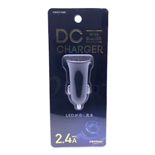 スマートIC搭載車載用充電器 USB-DC充電器 ブラック NHDCU224BK