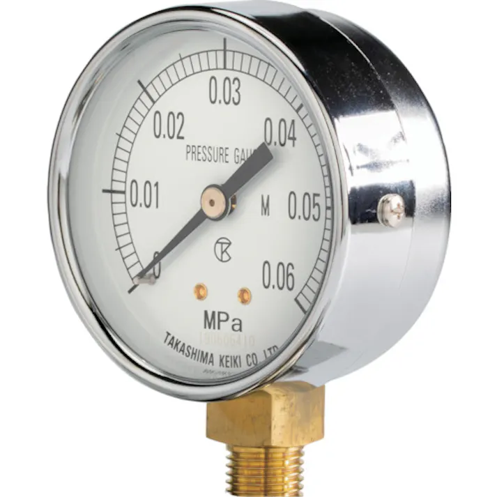 【CAINZ-DASH】高島計器 一般圧力計(A枠立型・φ60) 圧力レンジ0.0~25MPa G1/4 【1011225】 1011225【別送品】