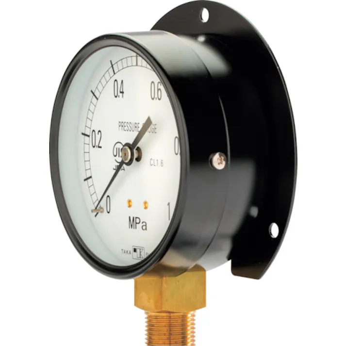 【CAINZ-DASH】高島計器 一般圧力計(B枠立型・φ75) 圧力レンジ0.0~10MPa G3/8 1023210【別送品】