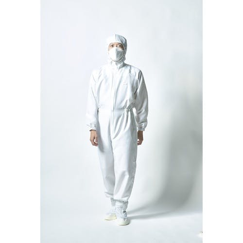 ブラストン 涼感ツナギ服 BSC-12051-W-S クリーンルーム用つなぎ服(ISO Class7) ブラストン 涼感ツナギ服 BSC-12051-W-S クリーンルーム用つなぎ服(ISO Class7)