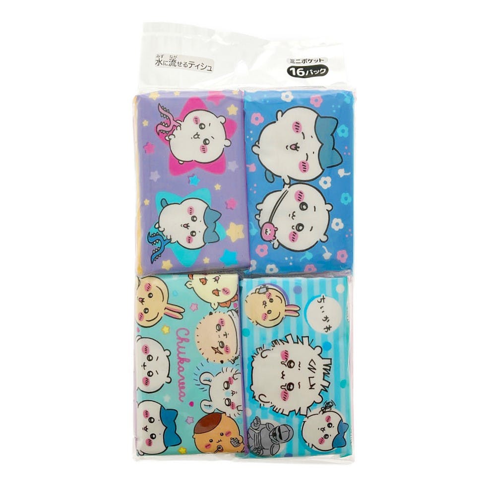 ダイレイ ちいかわ ミニポケットティシュ 16個パック 紙製品 ダイレイ ちいかわ ミニポケットティシュ 16個パック 紙製品