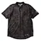 バンドカラー半袖シャツ クロ M